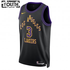 Dječji NBA Dres Los Angeles Lakers Anthony Davis Nike 2023-24 City Edition Crno Swingman